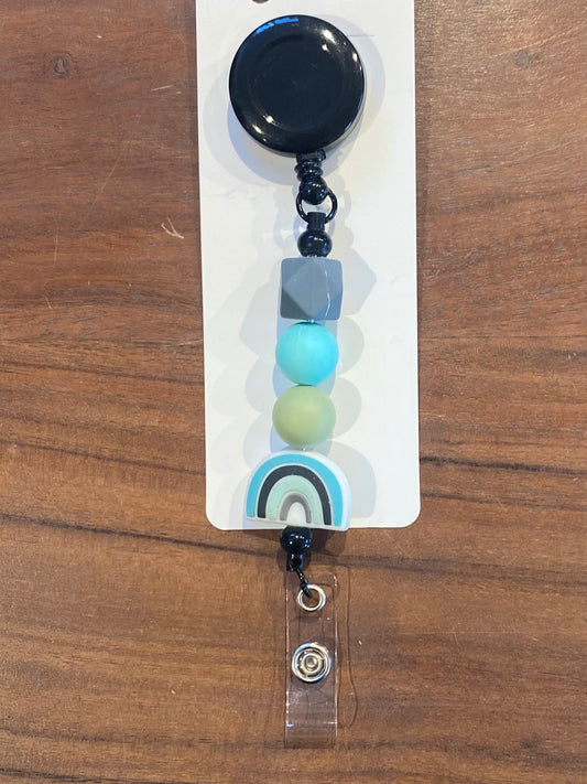 Cool Toned Rainbow Badge Holder