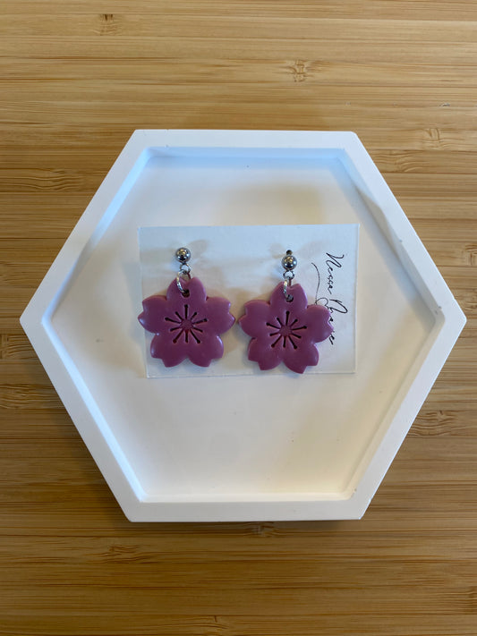 Purple Blossom Earrings