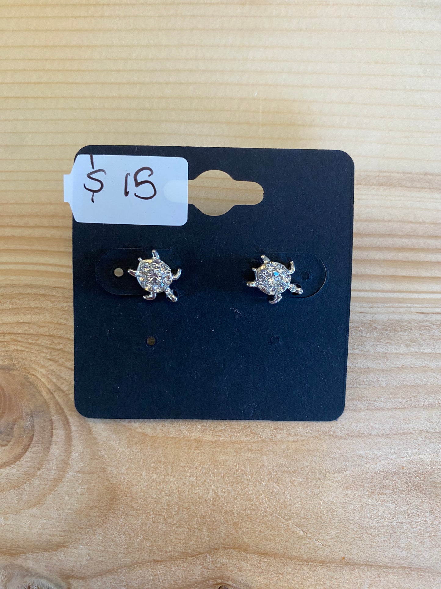 Jewel Turtle Stud Earrings