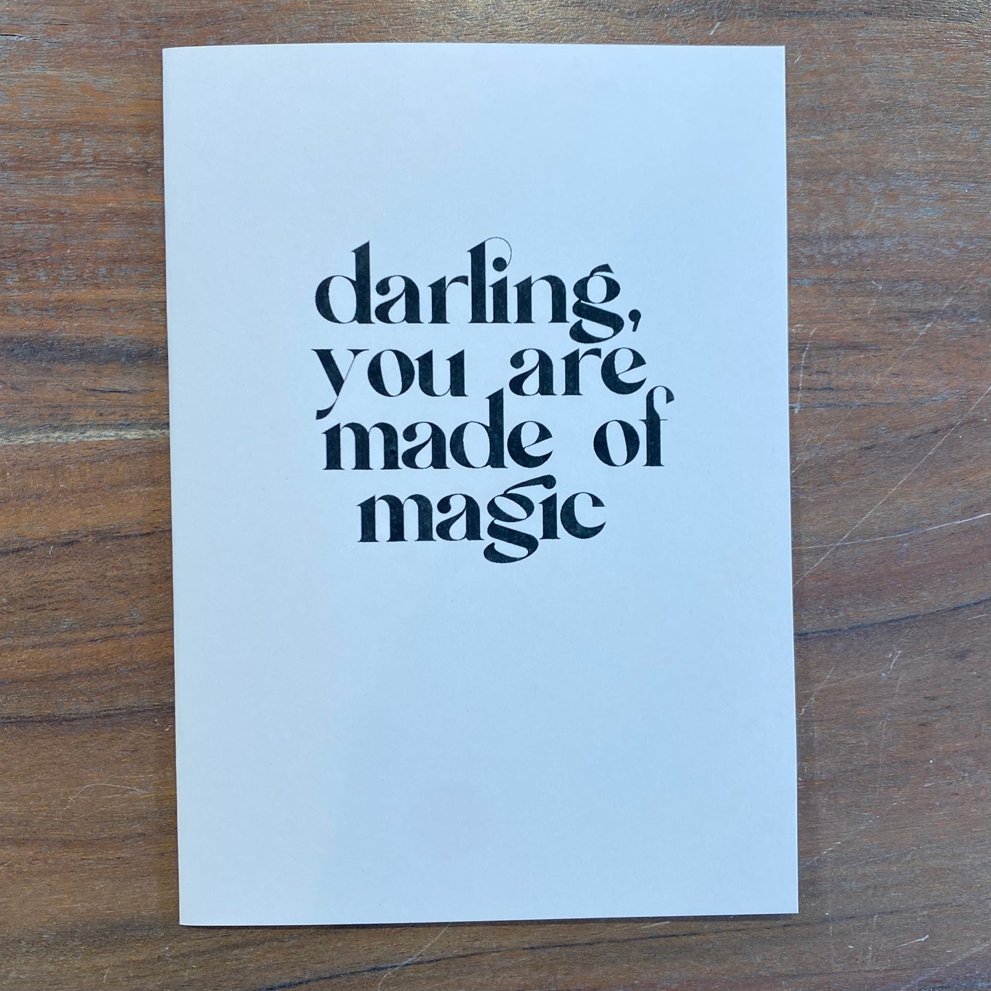 "Darling, You Are Made of Magic" Card