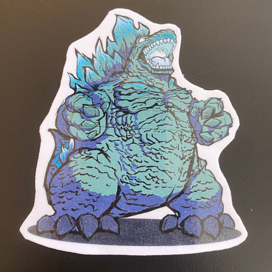Atomic Lizard Monster Sticker