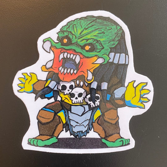 One Ugly Hunter Alien Sticker