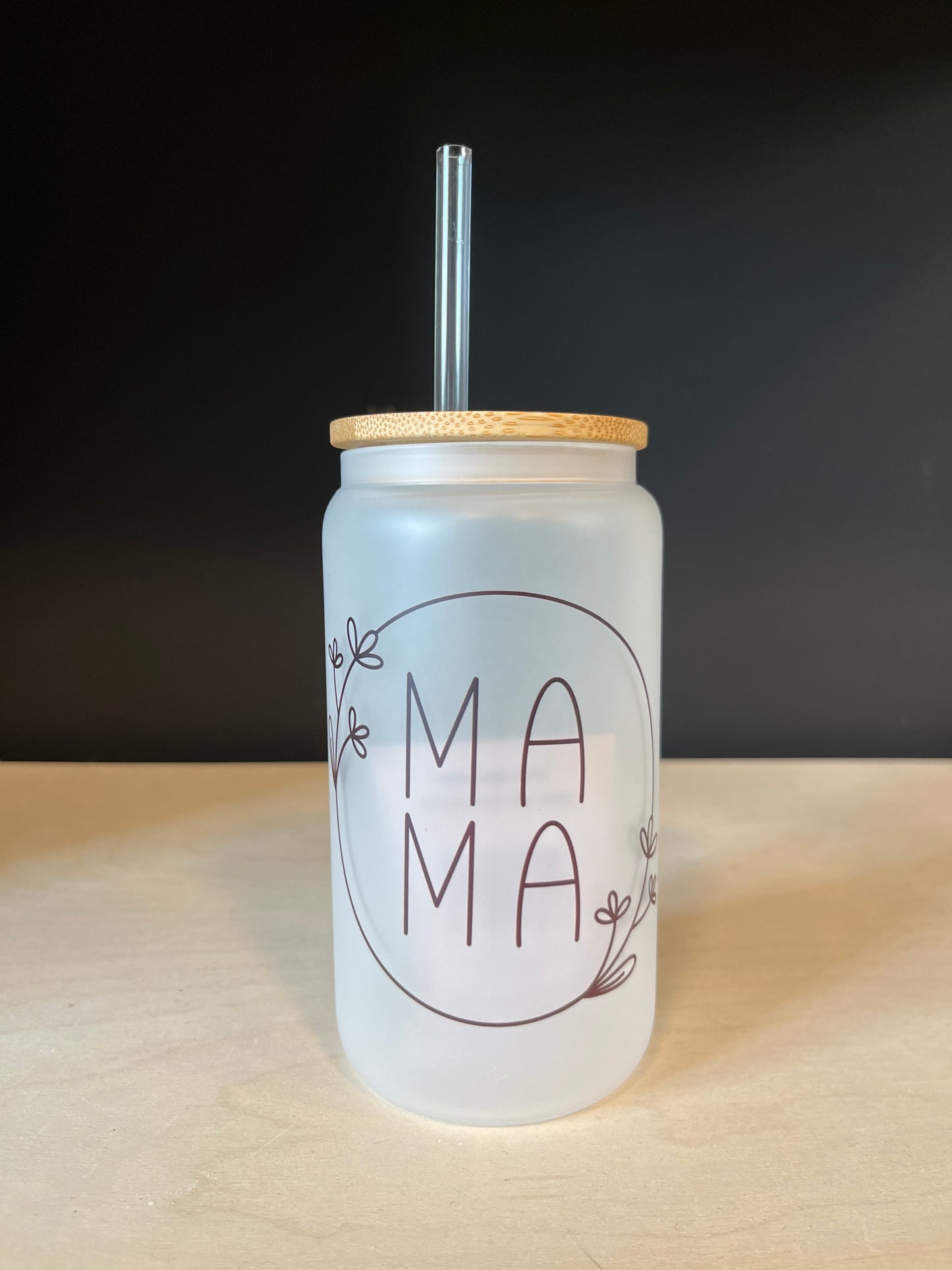 Mama Frosted Glass Tumbler