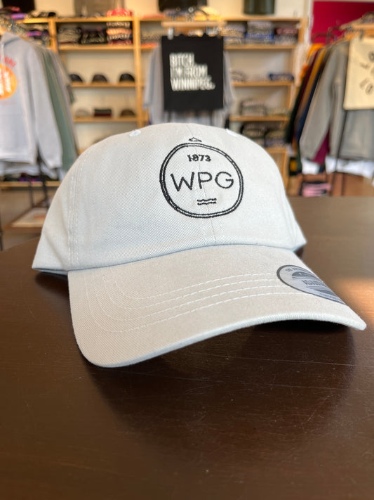 WPG Compass Dad Hat | Black on Light Grey