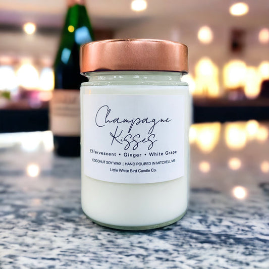 Champagne Kisses Jar Candle