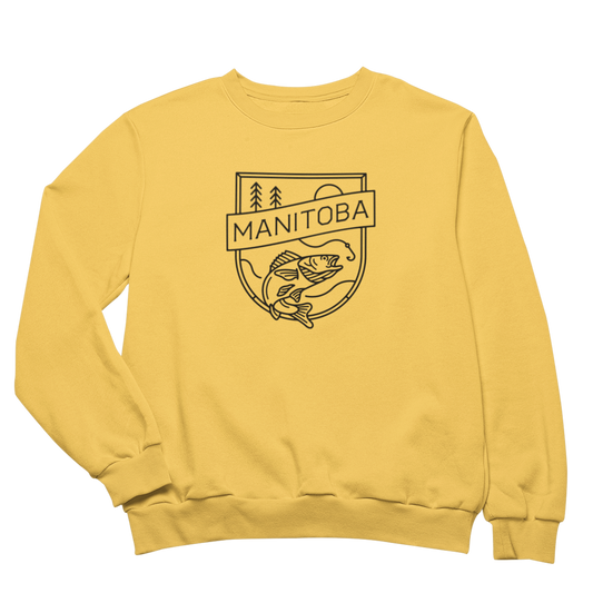 MB Angler Crewneck | Black on Mustard