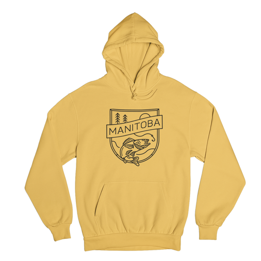 MB Angler Hoodie | Black on Mustard