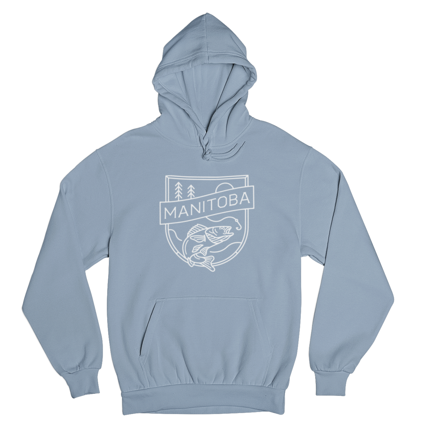 MB Angler Hoodie | White on Slate