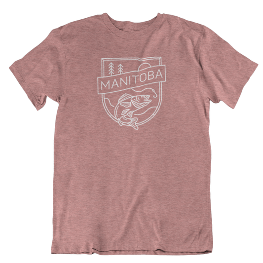 MB Angler Tee | White on Heather Mauve