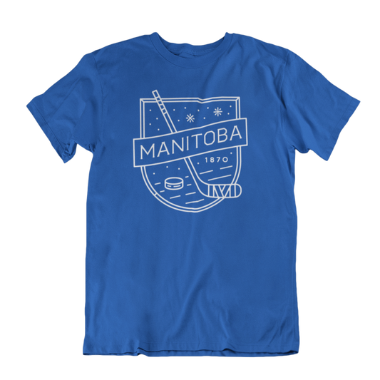 MB Hockey Tee | White on Royal