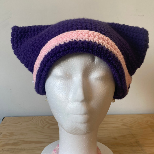 Purple Kitty Hat