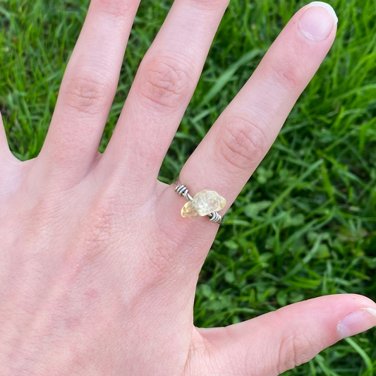 Citrine Chip Ring