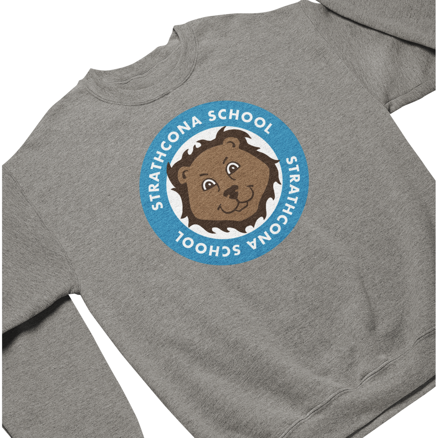 Strathcona School Crewneck Sweatshirt (Adult) | Athletic Grey