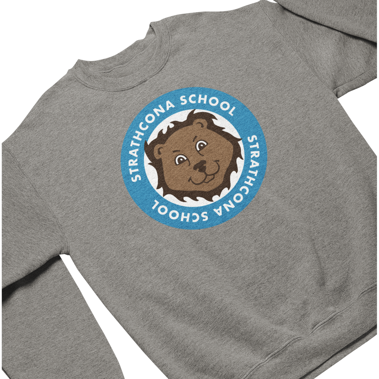 Strathcona School Crewneck Sweatshirt (Youth) | Athletic Grey