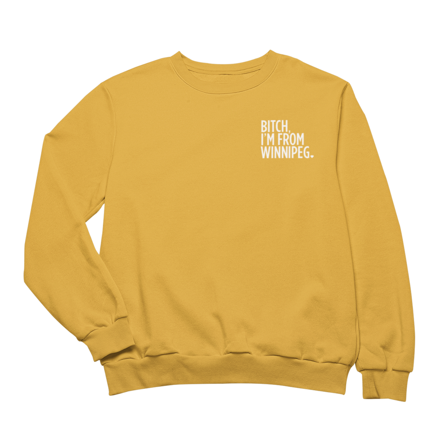 BIFW Crewneck | White on Mustard