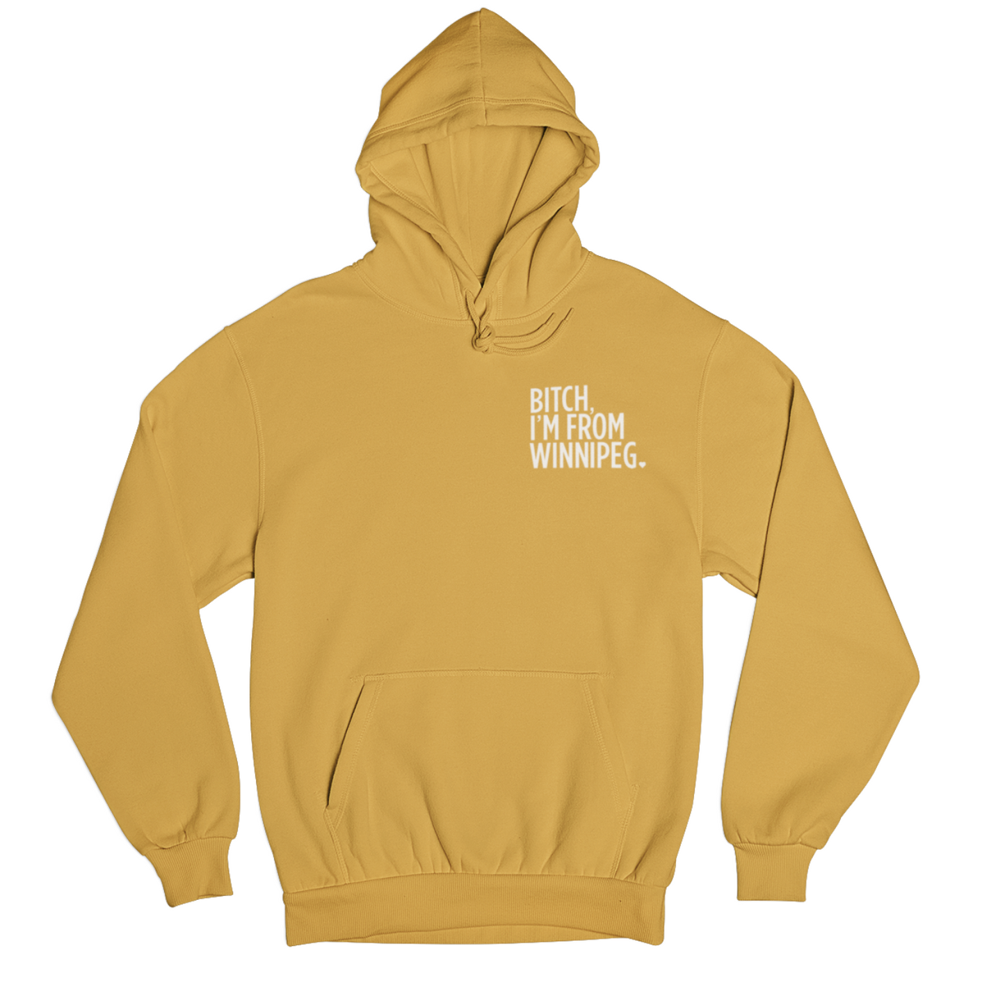 BIFW Hoodie | White on Mustard