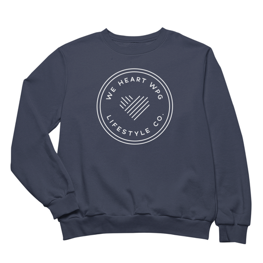 WHW Lifestyle Crewneck | White on Navy